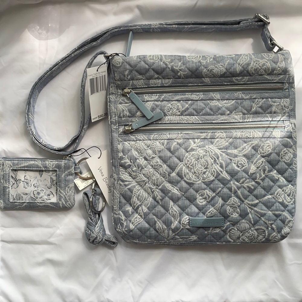 NWT Vera Bradley Park Lace Hipster + Zip ID set